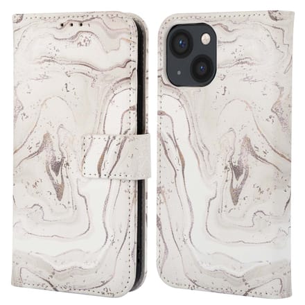 imoshion Hoesje - Geschikt voor Apple iPhone 13 - Design Bookcase smartphone - Sandy Marble