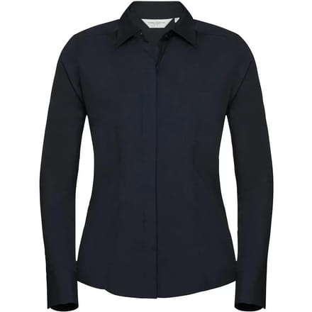 Dameshemd met lange mouwen Russell Athletic Fitted Poplin