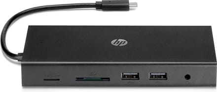 USB Hub HP Concentrador multipuerto USB-C HP de viaje Black