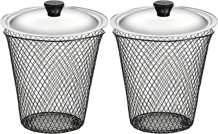 Bodemwormcomposter - Roostermanden - Afval Verwerken - Efficiënte Afbraak - 2 Stuks - Metaal