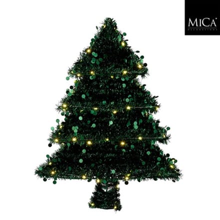 Kerstboom d.groen bo led - l57,5xb43xh7,5cm