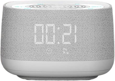 Geluidsmachine - Slaaphulp Witte Ruis - Ontspanning en Slaap - Draadloos en Draagbaar - 9.5 cm - Zwart Wit