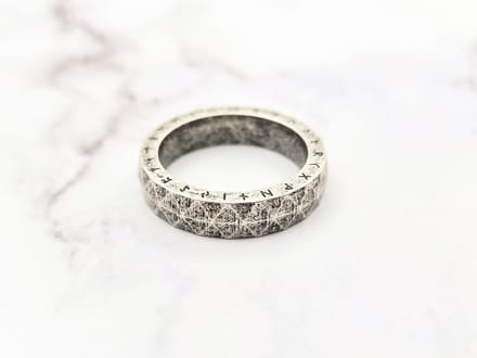 Mei's - Viking Geo Runes - ring heren - runen - RVS zilver - ringmaat 55 mm