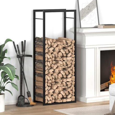 vidaXL - Haardhoutrek - 50x28x132 - cm - staal - matzwart