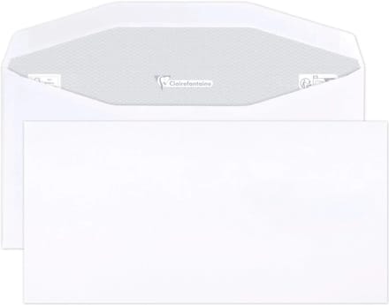 Clairalfa witte enveloppen 114x229mm gegomd machinegeschikt 500 stuks