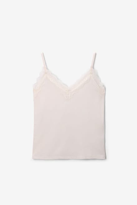 Sissy-Boy - Wit singlet met kant