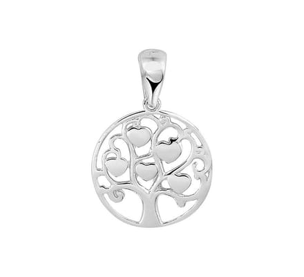 Zilver Gerhodineerde Hanger levensboom 1333277