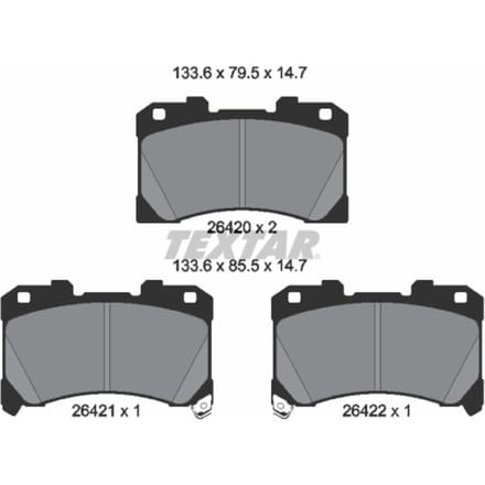 Remblokset TEXTAR 2642001