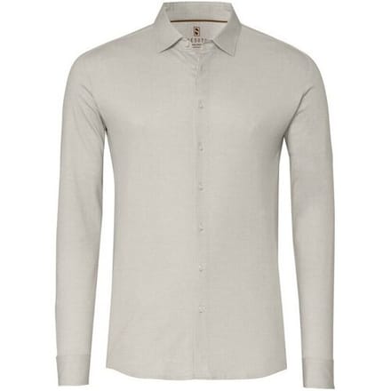 Desoto Overhemd Casual Kent Solid Color Twill Beige / male