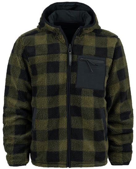 Fostex Reversible Houthakkers Sherpa Softshell Jas Zwart/Olive M