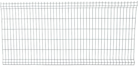 Enkelstaaf hekwerk groen 120cm hoog 250cm breed.