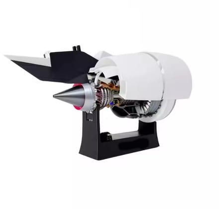 Gedetailleerde Straalmotor Vliegtuig - Draait echt - 35CM - USB - LED