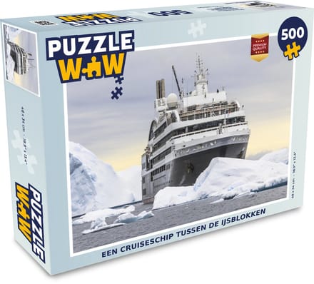 Puzzel Een cruiseschip tussen de ijsblokken - Legpuzzel - Puzzel 500 stukjes