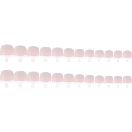 24 stuks valse teennageltips set Franse volledige dekking nep teennageltips voor doe-het-zelf manicure decoratie white