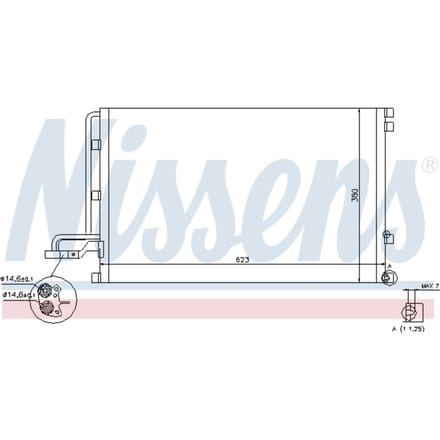 Condensator, airconditioning NISSENS 940087