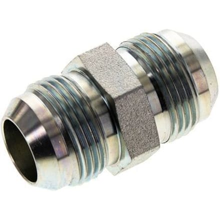 JIC  Dubbele Nippel UN 1-3/16''-12 Staal 170bar