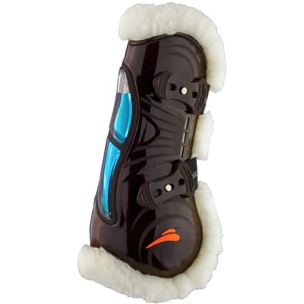 Open front horse boots with fur eQuick Airshock Fluffy