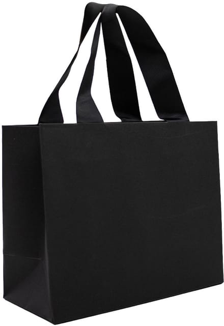10x cadeautasjes Mat Zwart A5 - 18x8x24cm