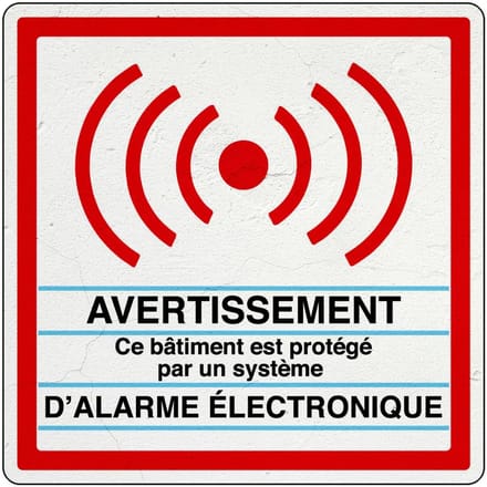 Système d'alarme électronique bord | Sign Again materiaal | 10 x 10 cm