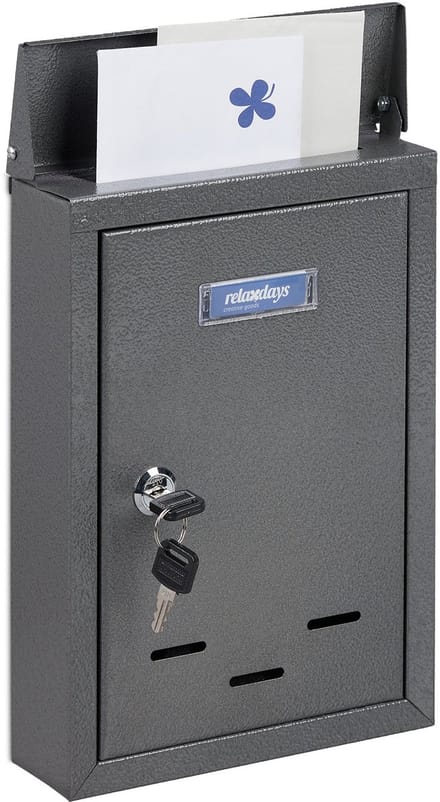 Compacte Wandbrievenbus - Met Sleutel - Grijs - Metaal