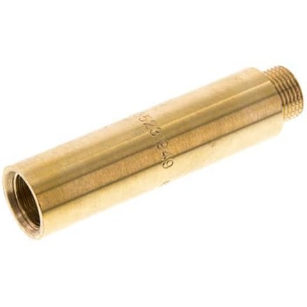 G 3/8'' F/M Messing Verlengstuk DIN 3523 - 80 mm - FL2S-FM-B-038G-80L
