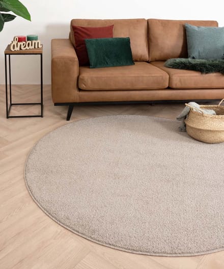 Rond vloerkleed - Fine beige 200
