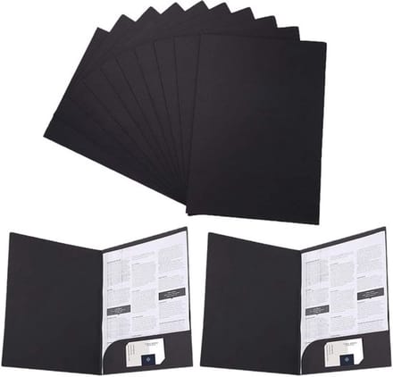 Allecto - Documentenmap - A4-presentatiemap - 12 stuks - zwart