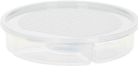 Vershoudbakje/bewaarbakje - luchdicht - 5 vakjes - wit - kunststof - 2 liter