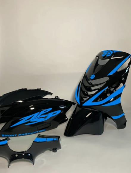 Piaggio Zip Stickerset - Sport Production - Licht blauw