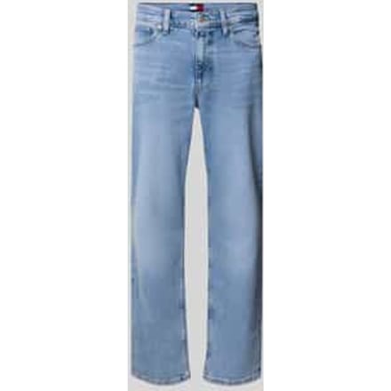 Straight fit jeans van katoenmix