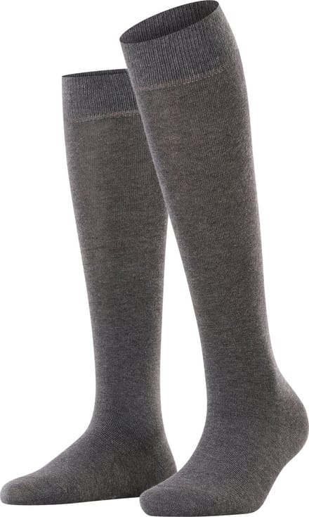 Esprit Basic Pure met comfort tailleband katoen kniekousen dames grijs - maat 35-38