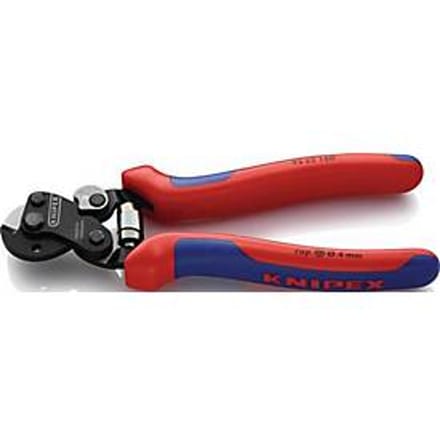 Staalkabelschaar L.160 mm, gepolijst, met meercomponentenbekleding, KNIPEX