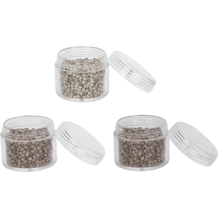3 Flessen 3,0 mm Siliconen Micro Links Ringen Kralen Klein Comfortabel Haarverlenging Gereedschap (6#8#13#) white