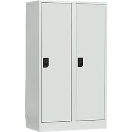 Schoollocker, compartimentbreedte 400 mm, 2 compartimenten, lichtgrijs/lichtgrijs