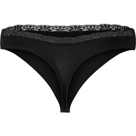 Urban Classics - Basic Cotton Tanga Lace 5-Pack String - L - Zwart