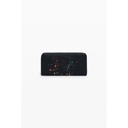 Desigual portemonnee Mone Notus Print Fiona Long Wallet Black zwart