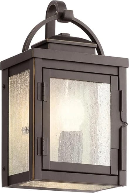 Kichler LED Wand Buitenlamp Carlson | 1X E27 Max 60W | IP44 | Dimbaar | Rubbed Bronze
