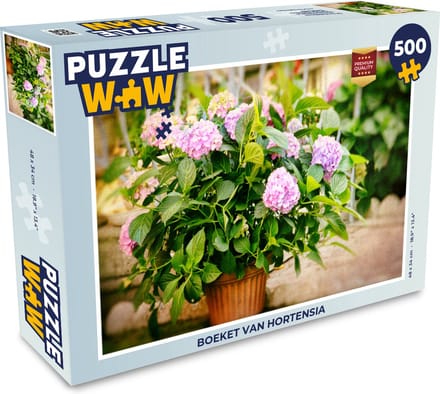 Puzzel Boeket van hortensia - Legpuzzel - Puzzel 500 stukjes