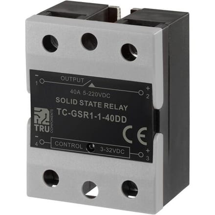 TRU COMPONENTS Halfgeleiderrelais TC-GSR-1-40DD 40 A Schakelspanning (max.): 220 V/DC DC-circuit 1 stuk(s)