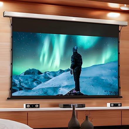 Projectiescherm Elektrisch - Motorisch Scherm - Thuisbioscoop Creëren - Stille Motor - 60 Inch - Wit