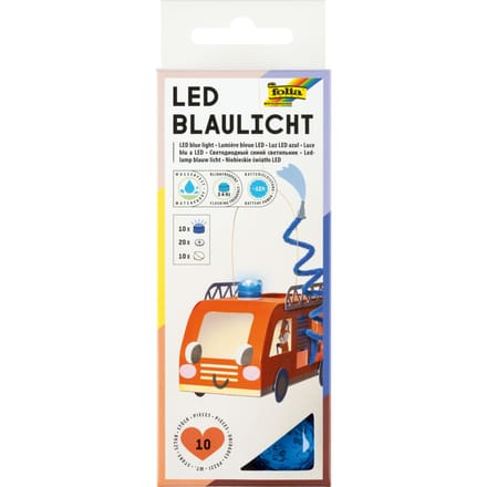 LED Blauw licht incl. batterijen - 10 stuks