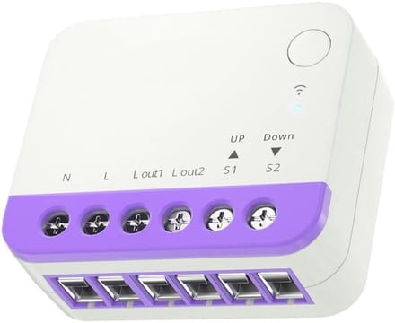 Slimme Rolluikschakelaar - Gordijn Motor Controller - Huis Automatisering - 1% Nauwkeurigheid - 86x86mm - Wit