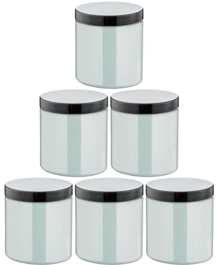 Scrubzout Hammam Herbal - 300 gram - Pot met zwarte deksel - set van 6 stuks - Hydraterende Lichaamsscrub