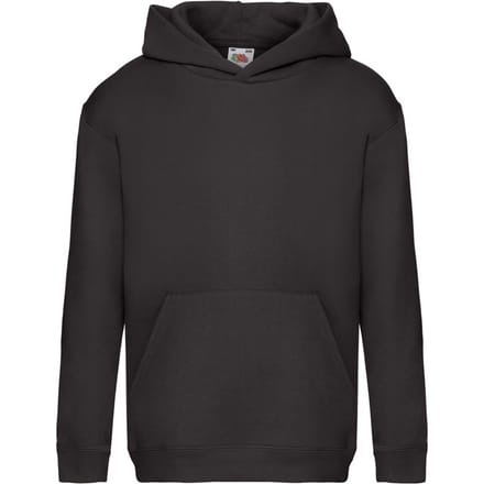 Fruit of the Loom Sweatshirt met capuchon voor kinderen/Kinderen (Zwart)