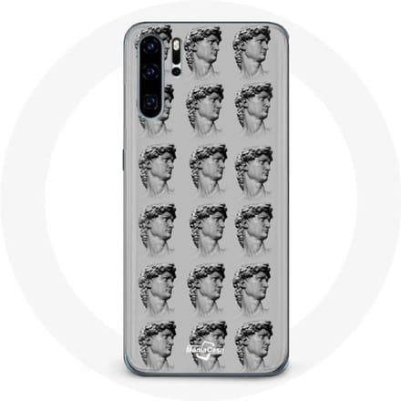 Coque pour Huawei P30 - Statut fond gris - Souple - Protection - Mixte gris