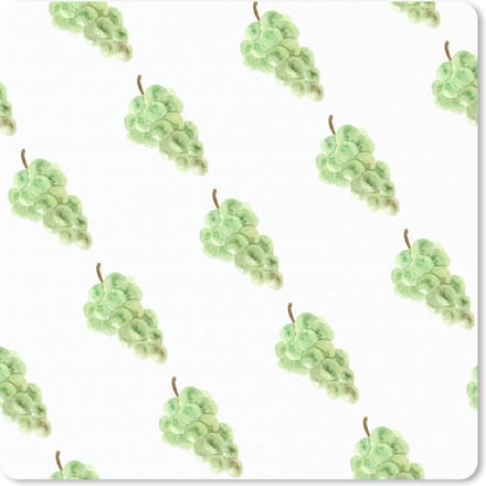 Muismat 20x20 cm - Mousepad Druiven - Waterverf - Patronen - Muismatten