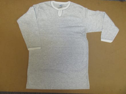 Petit Bateau - Nachthemd - Slaapkleed - Streep - Wit / grijst - 8 jaar 126