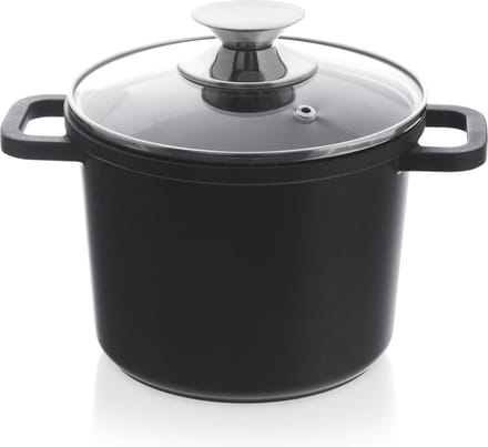 Kookpan Graniet met Glazen Deksel Hoog GRANDE 2 l - Kookpot - Soeppan