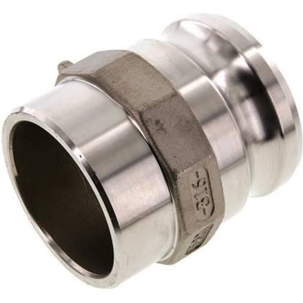 Camlock DN 75 (3'') Koppeling RVS met lasuiteinde (88.9 mm) Type F (AS) MIL-C-27487