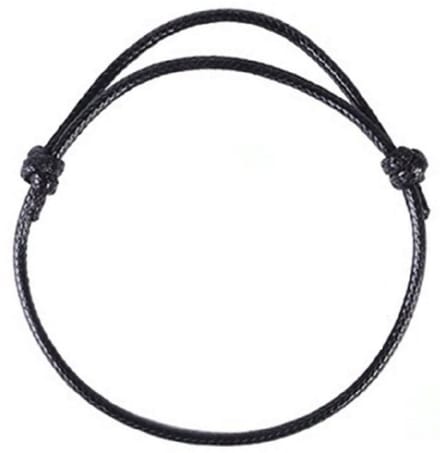 Enkelkoord- Zwart- Schuif-1 mm - Charme Bijoux